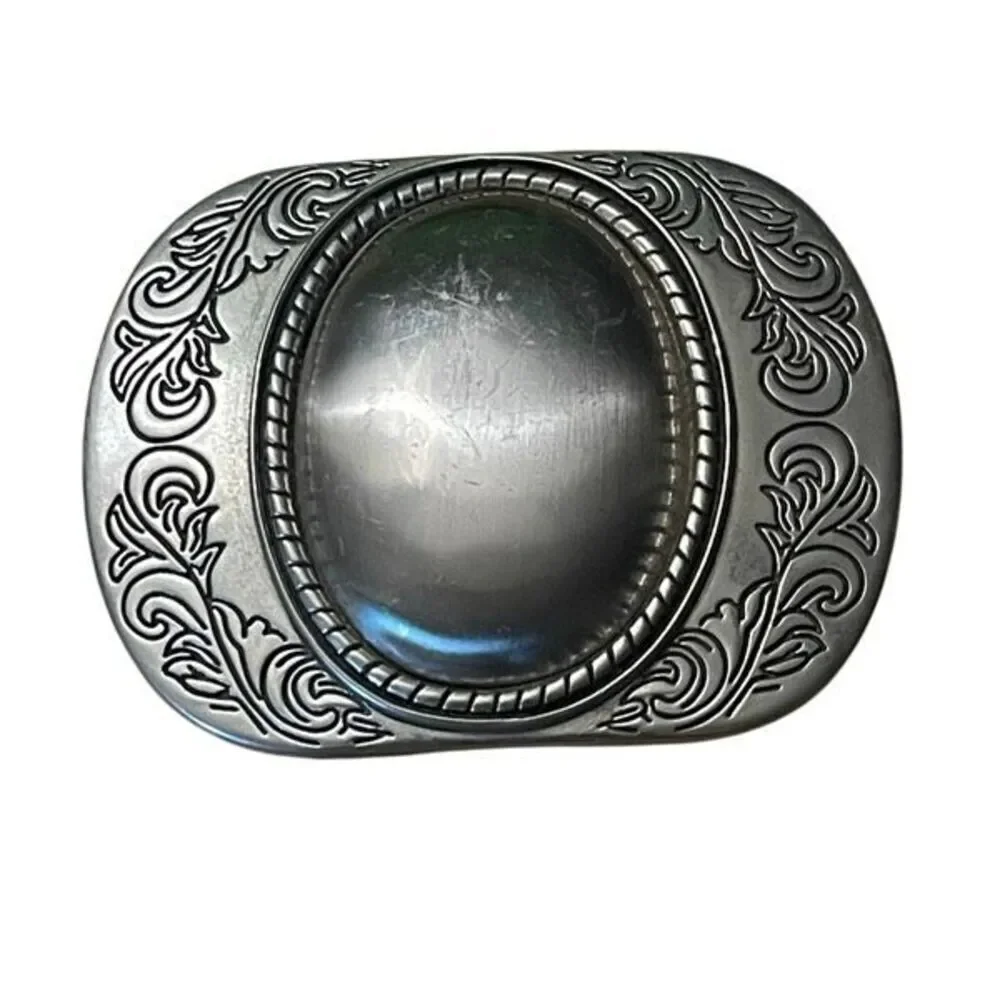 VINTAGE ART DECO SILVER BELT BUCKLE